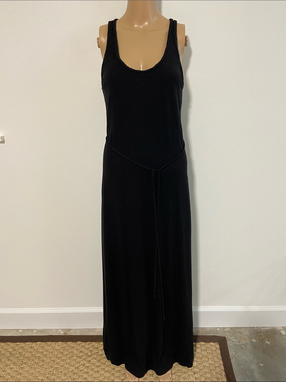 Calvin Klein Black Scoop-Neck Tank Maxi Dress Sz S